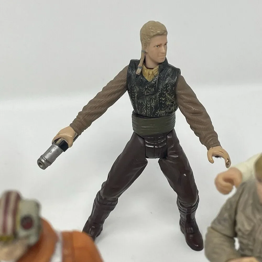 Star Wars Luke Skywalker Figure Lot Han Solo Obi-Wan‎ Anakin 3.75 Hasbro Kenner